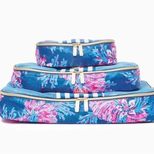 NWT Lilly Pulitzer Packing Cube Set of 3: Multi For The Fans